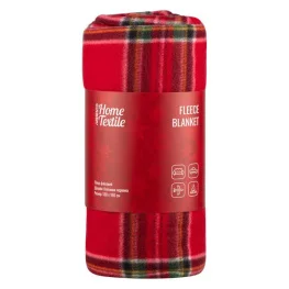 Фото плед ardesto christmas fleece ячейка красный 130x160см (art0717pb)