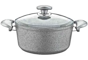 Каструля O.M.S. 28x13см 6,9л з кришкою (OMS 3110.01.02-28-6,9л-Grey)