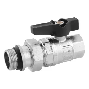 Кран-американка кульовий з антипротіканням Karro Uno Black 3/4“ ВЗ PN40 (KR-100060)