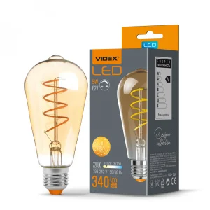 Лампа VIDEX Filament ST64FASD 5W E27 2200K дімерна бронза (VL-ST64FASD-05272)