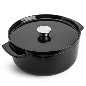 Каструля чавунна з кришкою KitchenAid 26см, 5,2л чорна (CC006061-001)