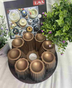 Форма для кексу O.M.S. 26x8см на 8 стаканчиків (OMS 3280-26-Bronze)