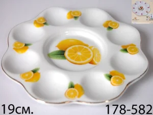 Блюдо для яєць Lefard Лимон 20х20х4 см 178-582