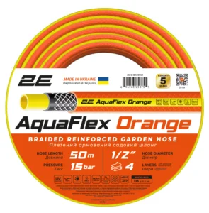 Шланг садовий 2Е AquaFlex Orange 1/2“ 50м (2E-GHE12OE50)