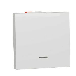 Перемикач одноклавішний Schneider Unica New NU320318S білий