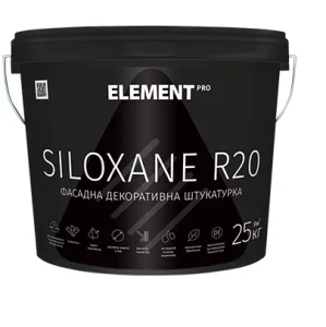 Штукатурка декоративна фасадна Дубова кора ELEMENT PRO SILOXANE R20 прозрачна 25кг