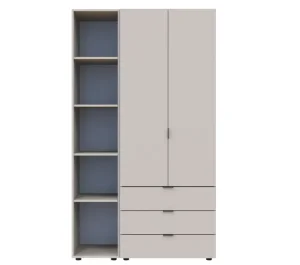 Розпашна шафа для одягу Doros Гелар кашемір з етажеркою 115,7х49,5х203,4см (80737643)