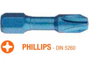 Біта ударна USH Blue Shock Philips PH2 x 30мм Torsion 25шт (UUSL0062442)