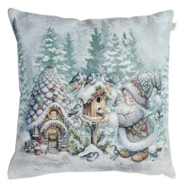 Фото подушка гобеленовая прованс сказочные гномы-3 скворечник 45x45см (038479)