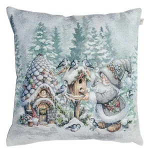 Подушка гобеленова Прованс Казкові гноми-3 Шпаківня 45x45см (038479)