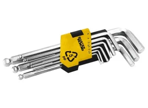 Набір ключів шестигранні MasterTool подовжені, 9 шт (75-0957)