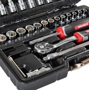 Набір головок торцевих з тріскачкою Vitals 1/4“ 46 предметів (186167)