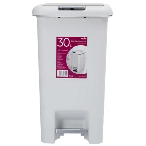 Фото мусорное ведро mvm bin-01 серое 30л (bin-01 30l gray)