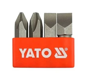 Вставки викруткові ударні YATO PH2/3 і S8/10x36мм, HEX d5/16" 4шт. (YT-2812)