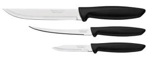 Фото набор ножей tramontina plenus black 3 предмета (23498/013)