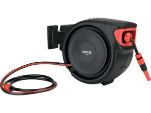 Шланг для полива Yato с самосматывающейся катушкой и прямым оросителем 1/2“ 25м (YT-90101)