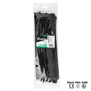 Хомути пластикові BRADAS UVBlack 4,8х350мм 100шт (TS1048350B)