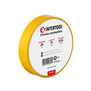 Стрічка ізоляційна Intertool жовта 17ммх25м (IT-0062)