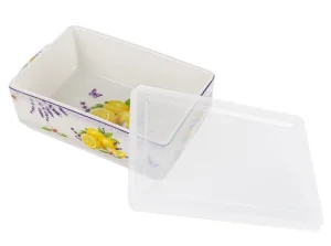 Блюдо Lefard Прованс з ручками з силіконовою кришкою 20х12х6см (924-761)