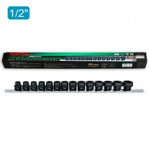 Набір головок ударних Toptul низькопрофільних 1/2" 10-24мм 14шт (GDBU1402)
