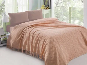 Покривало-плед Izzihome Checkers персикове 220х240см (543875)