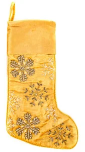 Чулок новорічний для подарунків Lefard з вишивкою 25x50см (877-052)