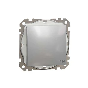 Перемикач одноклавішний Schneider Sedna Design SDD213106 алюміній