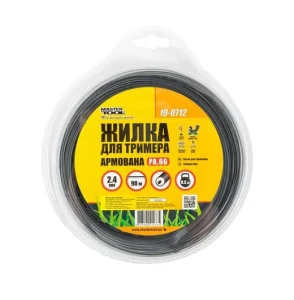 Жилка для тріммера MasterTool коло армоване 2,40ммх90м (19-0712)