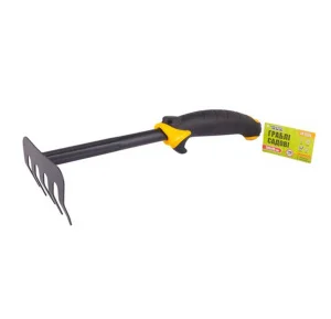 Граблі MASTERTOOL садові 5 зубів з пластиковою ручкою 300х95мм (14-6174)
