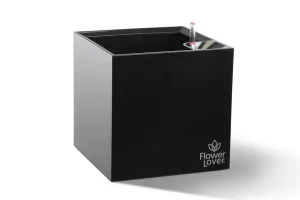 Фото умный вазон plastkon cubico flower lover черный 14 л
