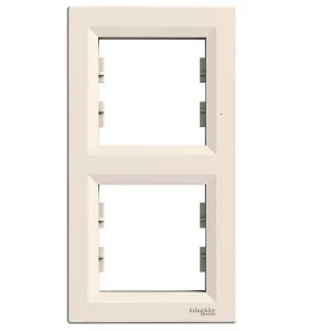 Рамка SCHNEIDER ASFORA EPH5810223 вертикальна 2-постова кремова