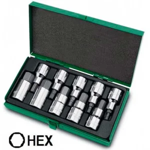 Набір біт впресованих в головку Toptul 1/2" Н4-Н19 9шт (GAAD1007)