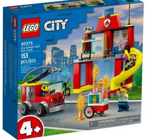 Фото конструктор lego city пожарное депо и пожарная машина 153 детали (60375)