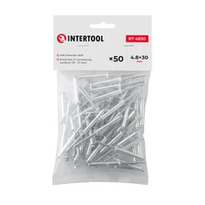 Заклепка алюминиевая Intertool 4,8х30мм 50шт (RT-4830)