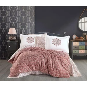 Комплект постільної білизни Hobby Exclusive Sateen Marcella кораловий 200x220см євро (68091)
