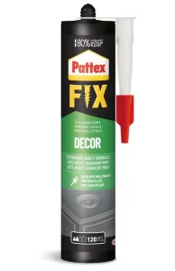 Клей монтажний Pattex Fix decor акриловий білий 380г