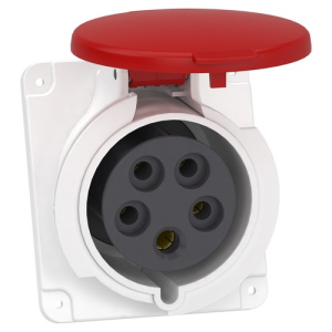Розетка силова Schneider PratiKa 3Р+PЕ 32А 380В IP44 (PKF32F434)