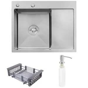 Кухонна мийка Kroner KRP Gebürstet 6350LHM (CV031320)
