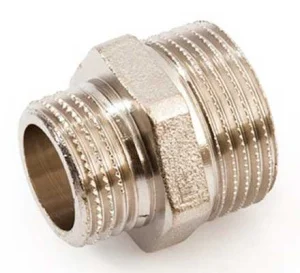 Ніпель редукційний General Fittings 1/2"х3/8" нікель (260003N040300H)