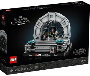 Фото конструктор lego star wars диорама: тронный зал императора 807 деталей (75352)