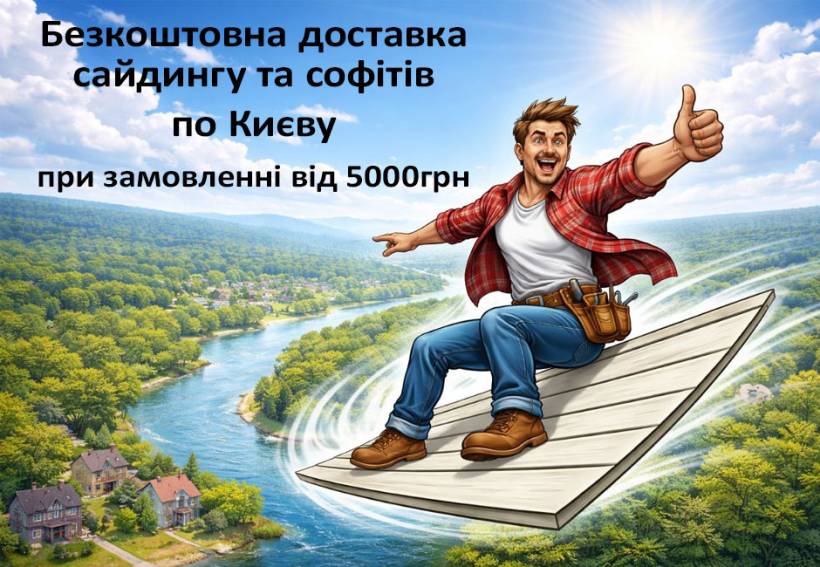 Бесплатная доставка сайдинга и софитов