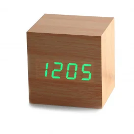 Фото часы будильник uft wood clock green