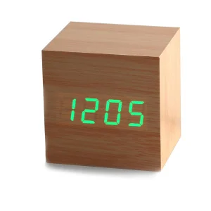 Годинник будильник UFT wood clock green