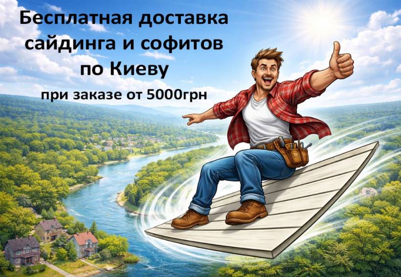 Бесплатная доставка сайдинга и софитов