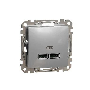 Розетка USB Schneider Sedna Design SDD113401 алюміній