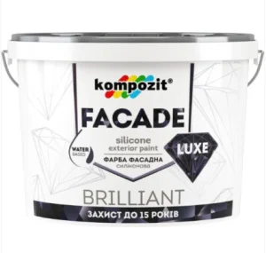 Фарба фасадна силіконова Kompozit FACADE LUXE 4,2кг