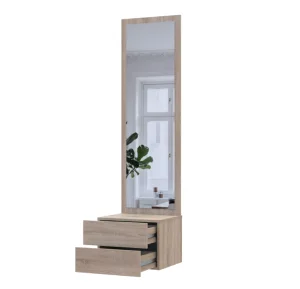 Тумба із дзеркалом Doros Сола Дуб сонома ДСП/дзеркало 45х40х168,6 (44900345)