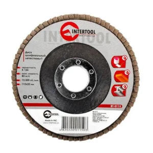 Круг шліфувальний Intertool пелюстковий 115x22мм P150 (BT-0115)