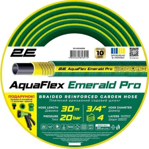 Шланг садовий 2Е AquaFlex Emerald Pro 3/4“ 30м (2E-GHE34ED30)