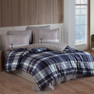 Комплект постільної білизни Hobby Premium Sateen 300TC Aura синій 200x220см євро (69760_2,0)